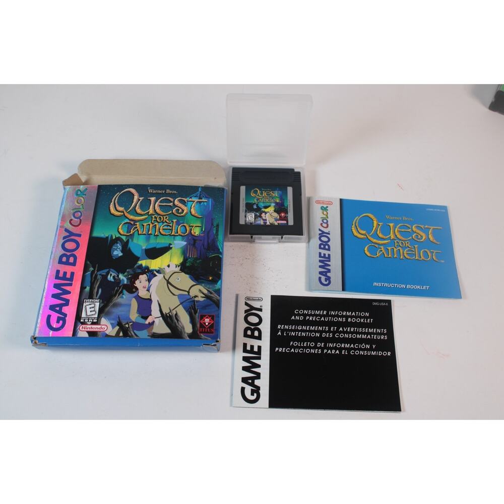 Quest for Camelot GBC Game Boy Color Complete CIB! Great Condition! Foil Box!